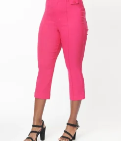 Unique Vintage Pants|Pants>Smak Parlour Hot Pink Pintuck Capris