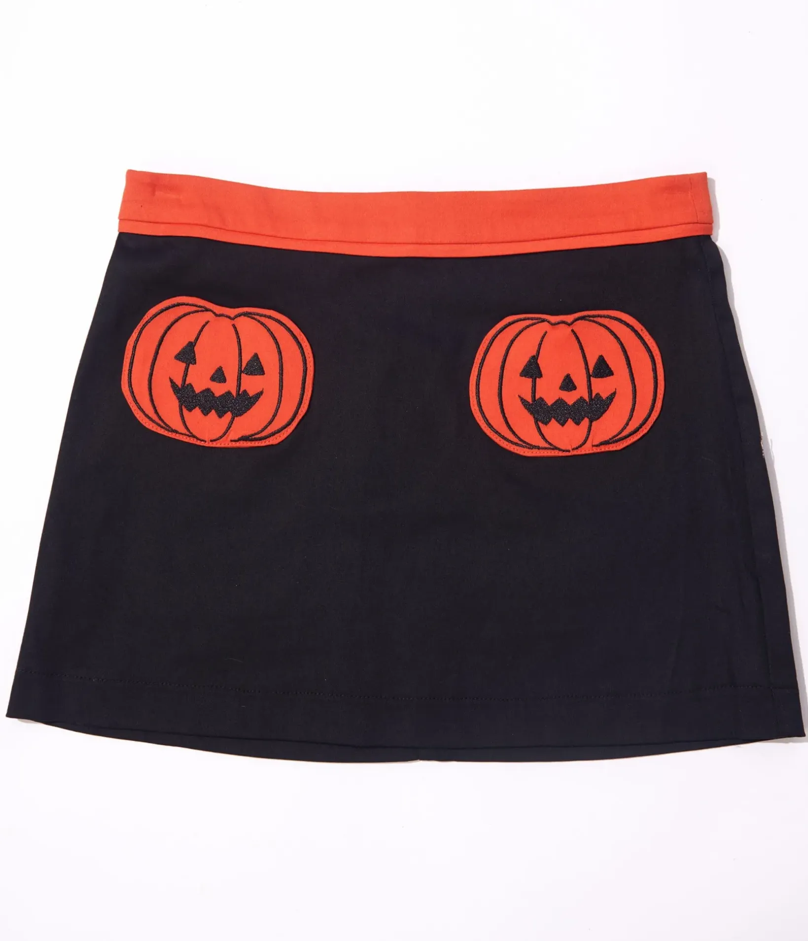Unique Vintage Skirts|All Things Black>Smak Parlour Kids Black Pumpkin Patch Pocket Skirt