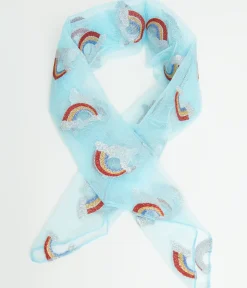 Unique Vintage Pride|Hair Scarves>Smak Parlour Light Blue Glitter Rainbow Hair Scarf