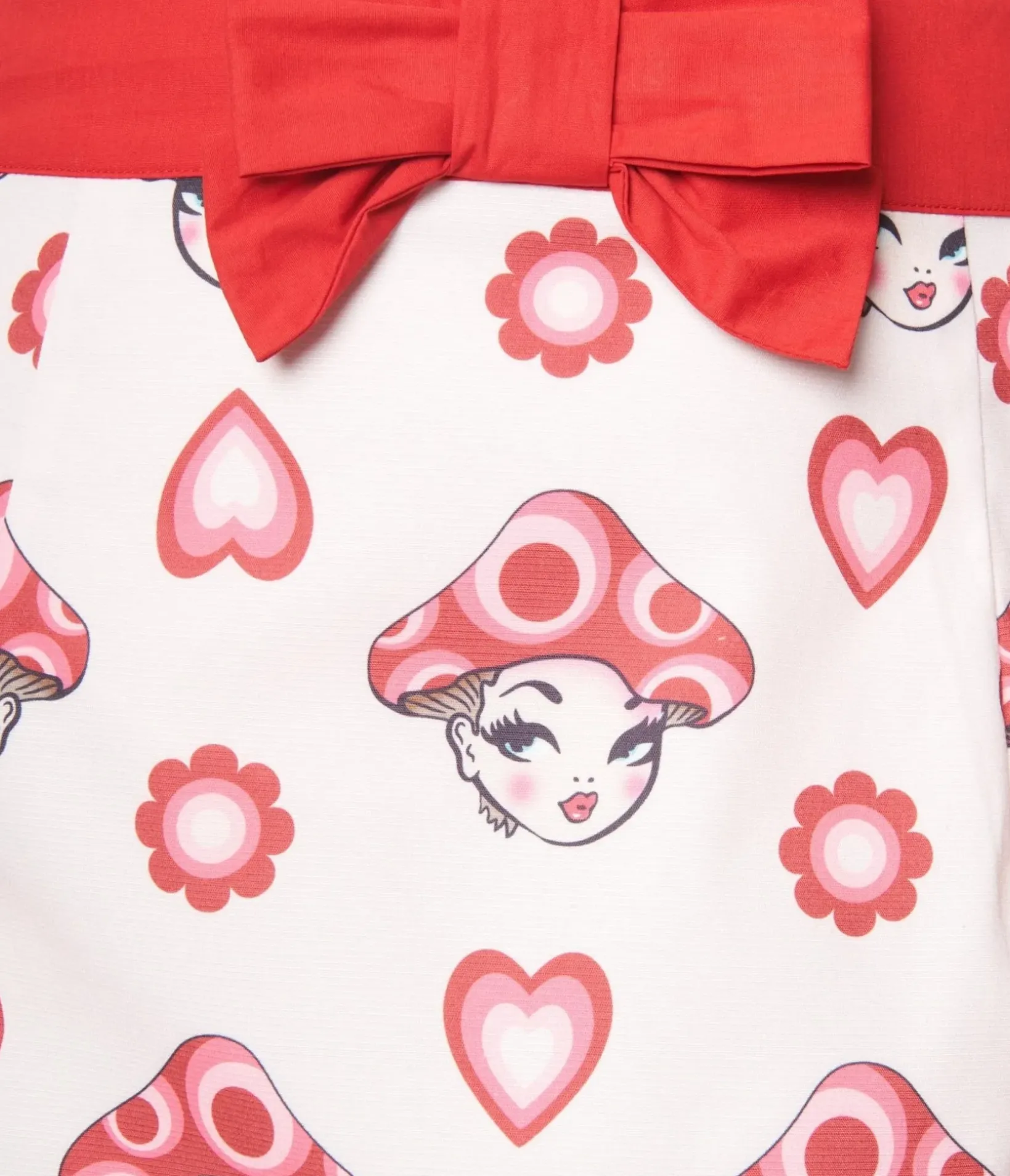 Unique Vintage Skirts|All Things Pink>Smak Parlour Pink & Red Madam Mushroom Mod Skirt