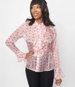 Unique Vintage Blouses|All Things Pink><noscript><img width=