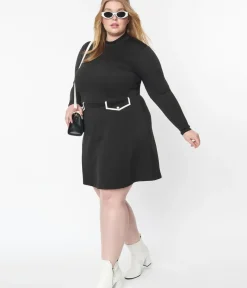Unique Vintage Fit & Flare|Pocket Dresses><noscript><img width=