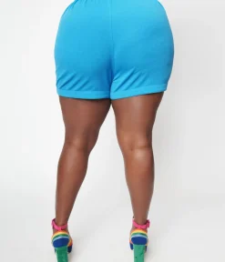 Unique Vintage Shorts|Shorts>Smak Parlour Plus Size Blue Callie Shorts