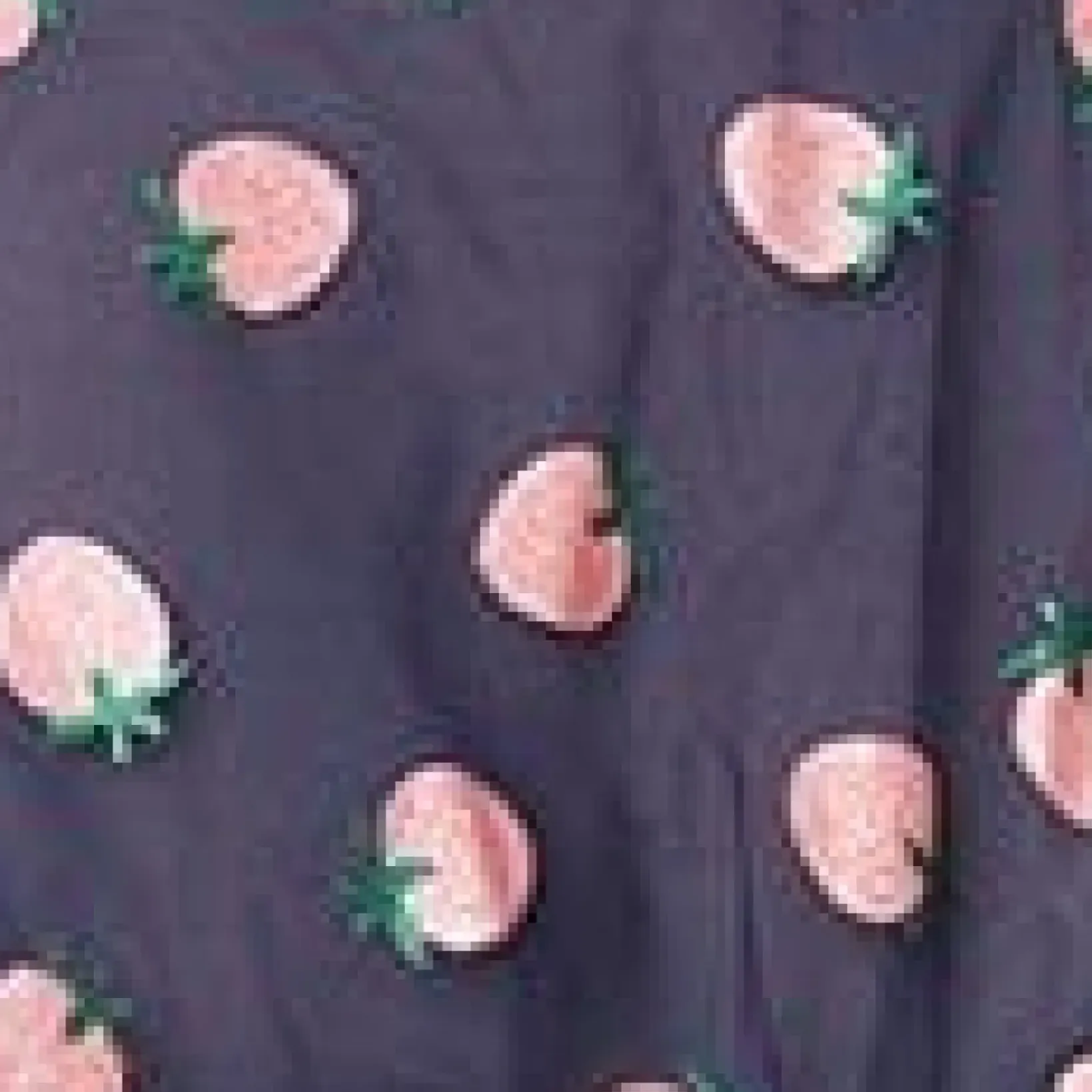 Unique Vintage All Things Pink>Smak Parlour Plus Size Navy & Pink Strawberry Roller Queen Crop Blouse