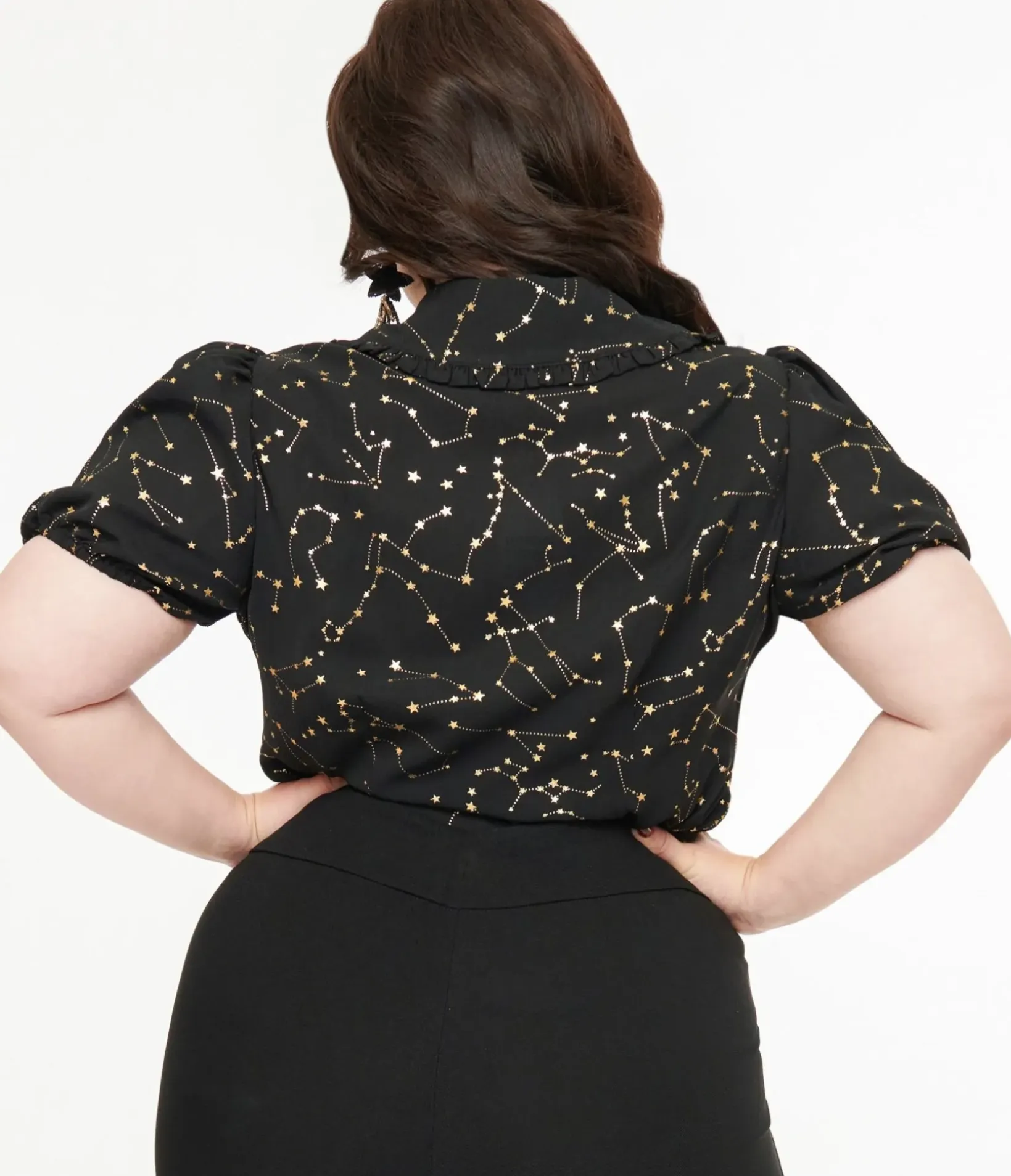 Unique Vintage Blouses|Blouses>Smak Parlour Plus Size 1960s Ivory Lace Puff Sleeve Blouse