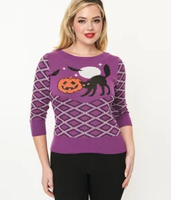 Unique Vintage Sweaters & Cardigans|Halloween><noscript><img width=