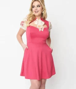 Unique Vintage Fit & Flare|Pocket Dresses><noscript><img width=