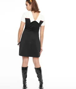 Unique Vintage Pocket Dresses|Everyday Dresses>Smak Parlour 1960s Black & Orange Pumpkin Pocket Shift Dress