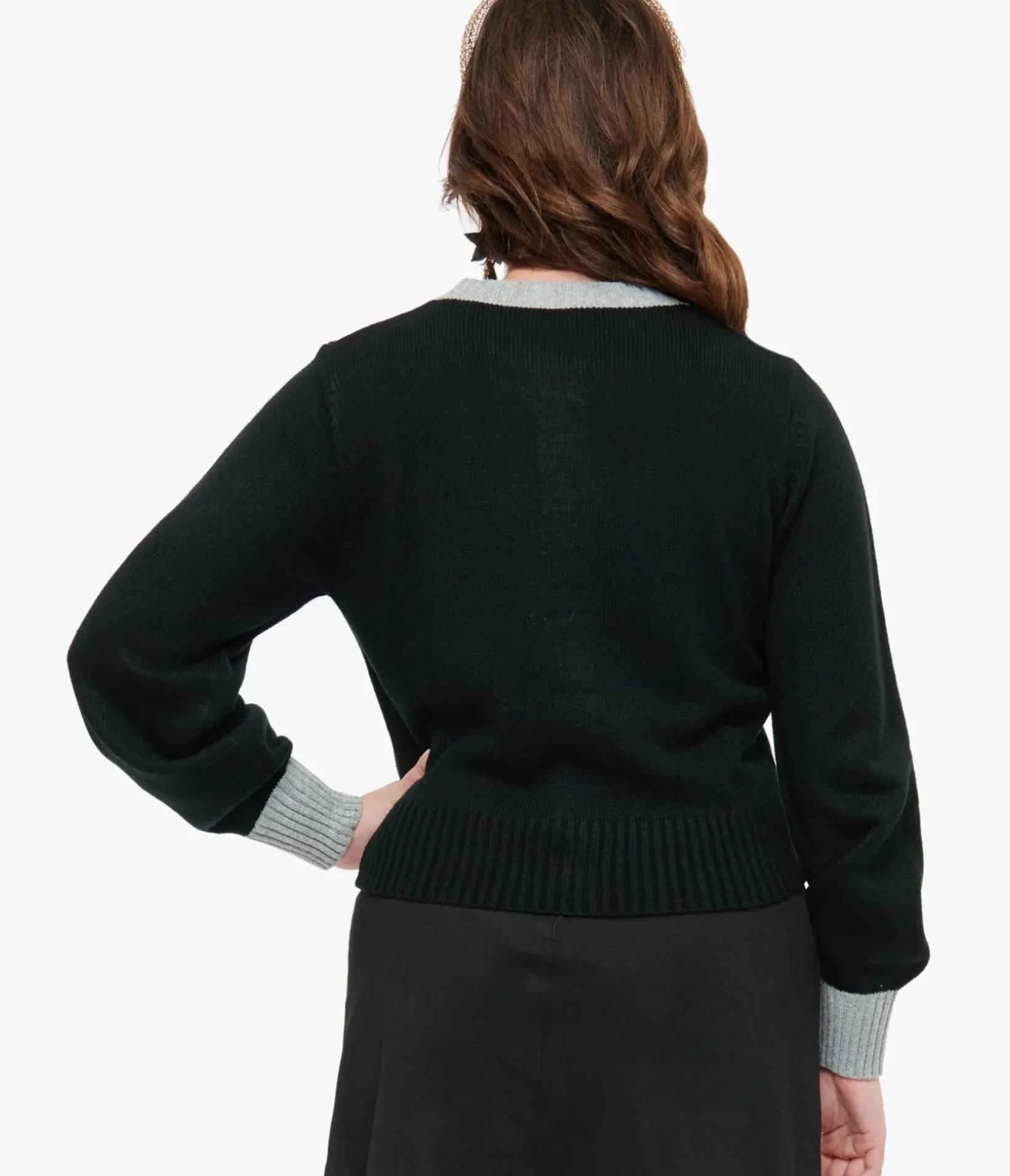 Unique Vintage Sweaters & Cardigans|All Things Black>Smak Parlour 1960s Black & Silver Celestial Embroidered Cropped Cardigan