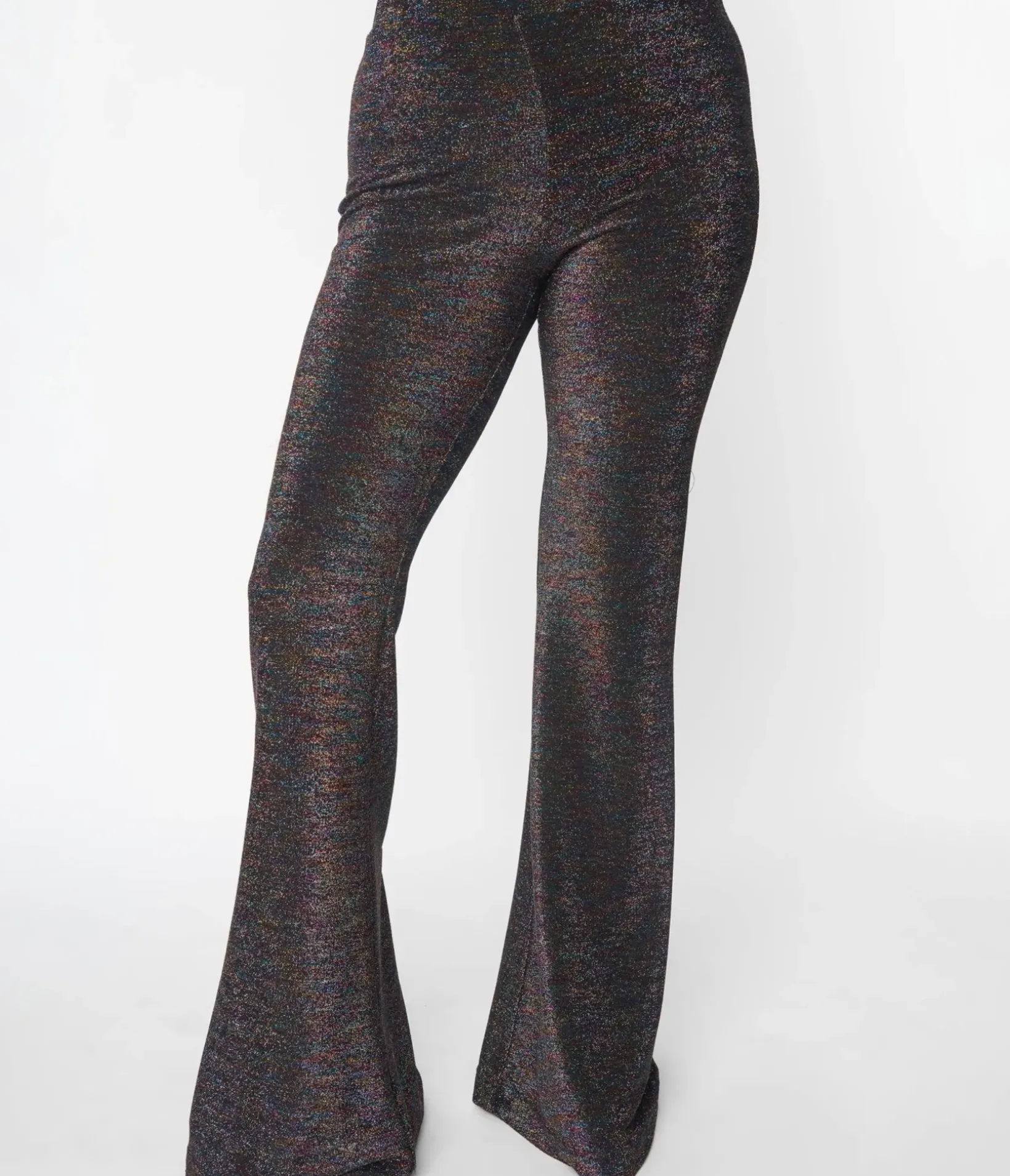 Unique Vintage Pants|Pants>Smak Parlour 1970s Rainbow Lurex Flare Pants