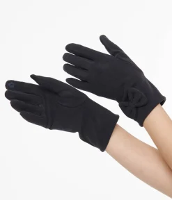Unique Vintage Disney Bounding|Gloves & Scarves>1950s Navy Bow Gloves