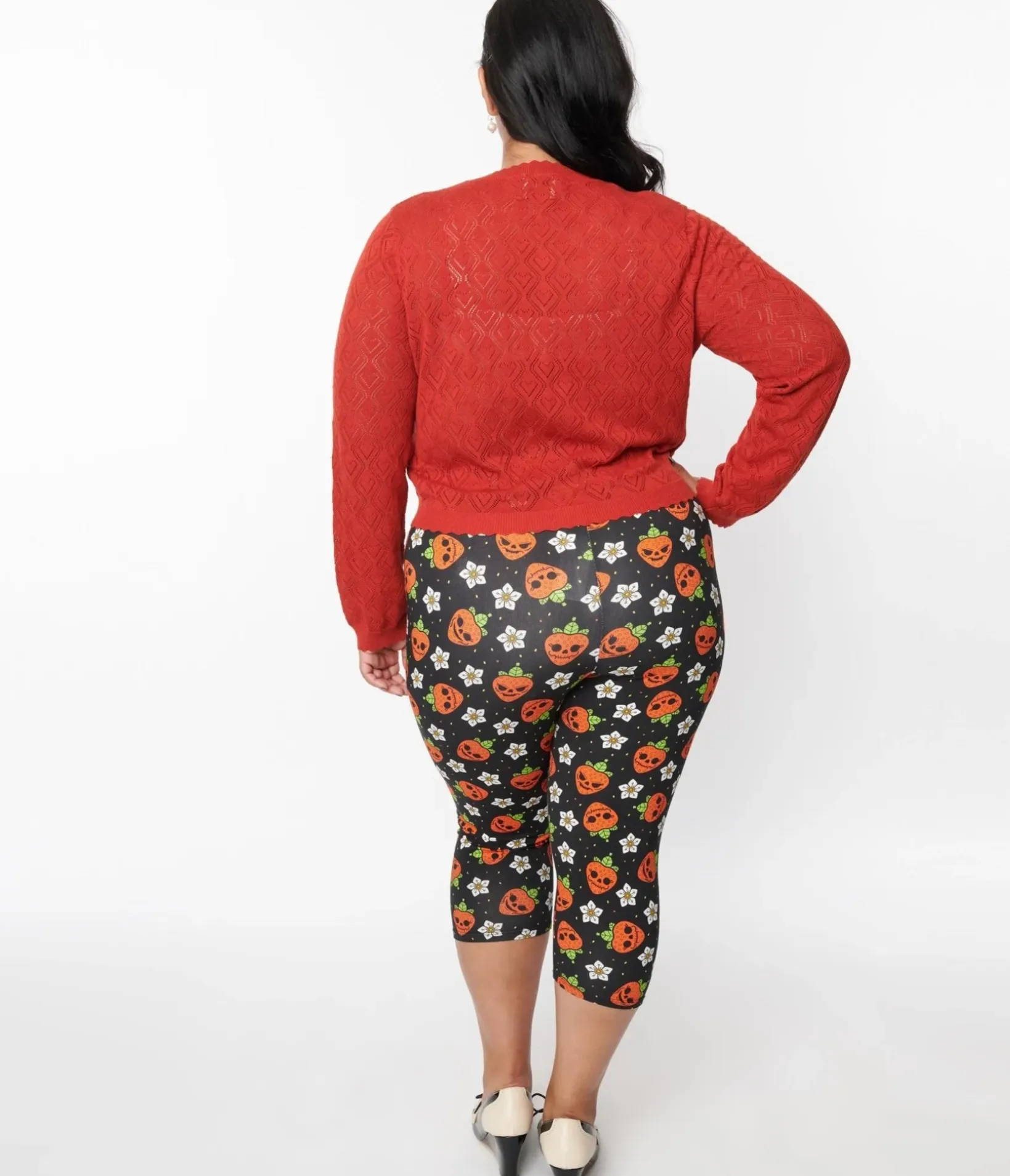 Unique Vintage Halloween>Sourpuss Black Berry Dead Capris