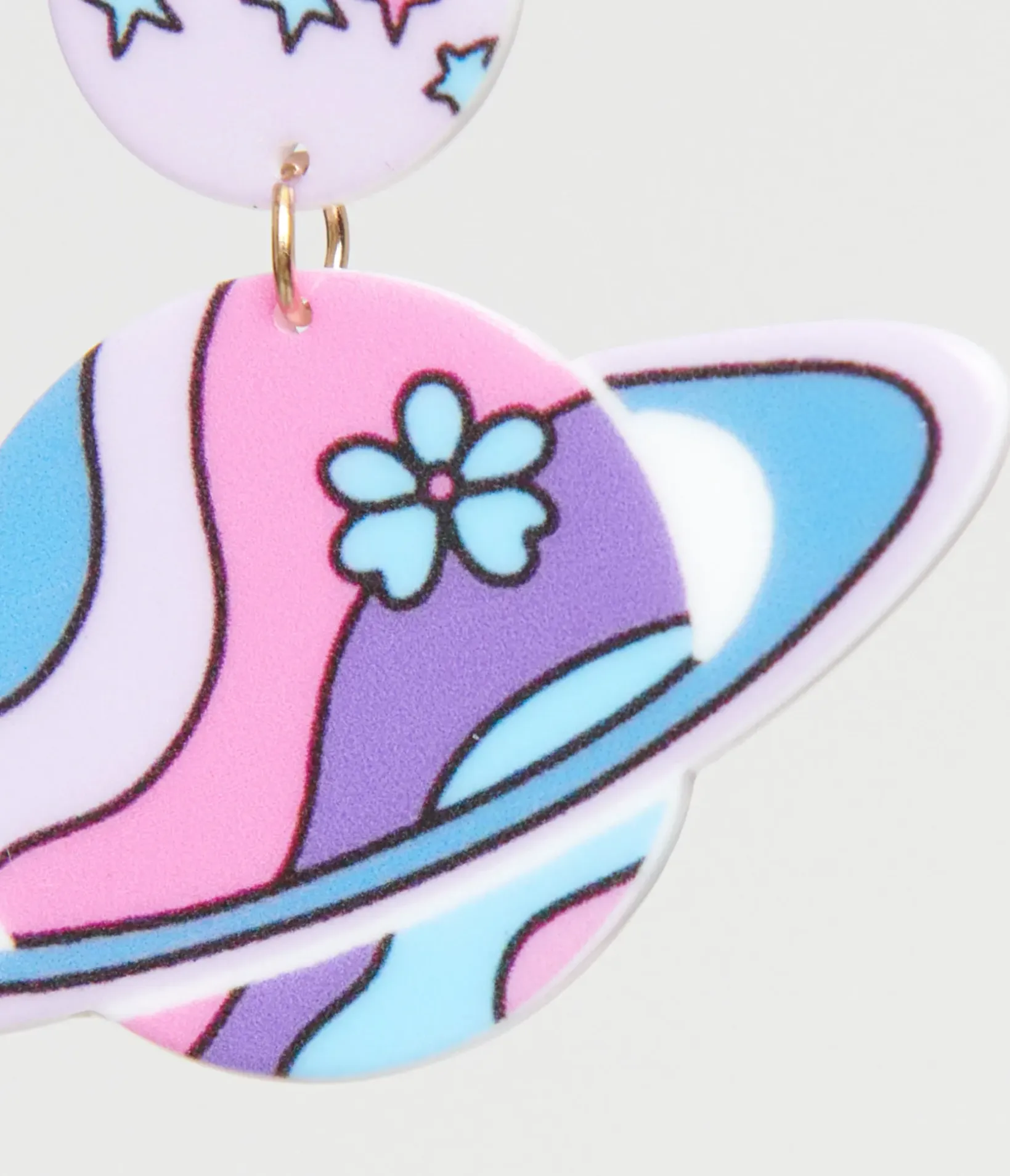 Unique Vintage Earrings>1960s Pastel Saturn Earrings