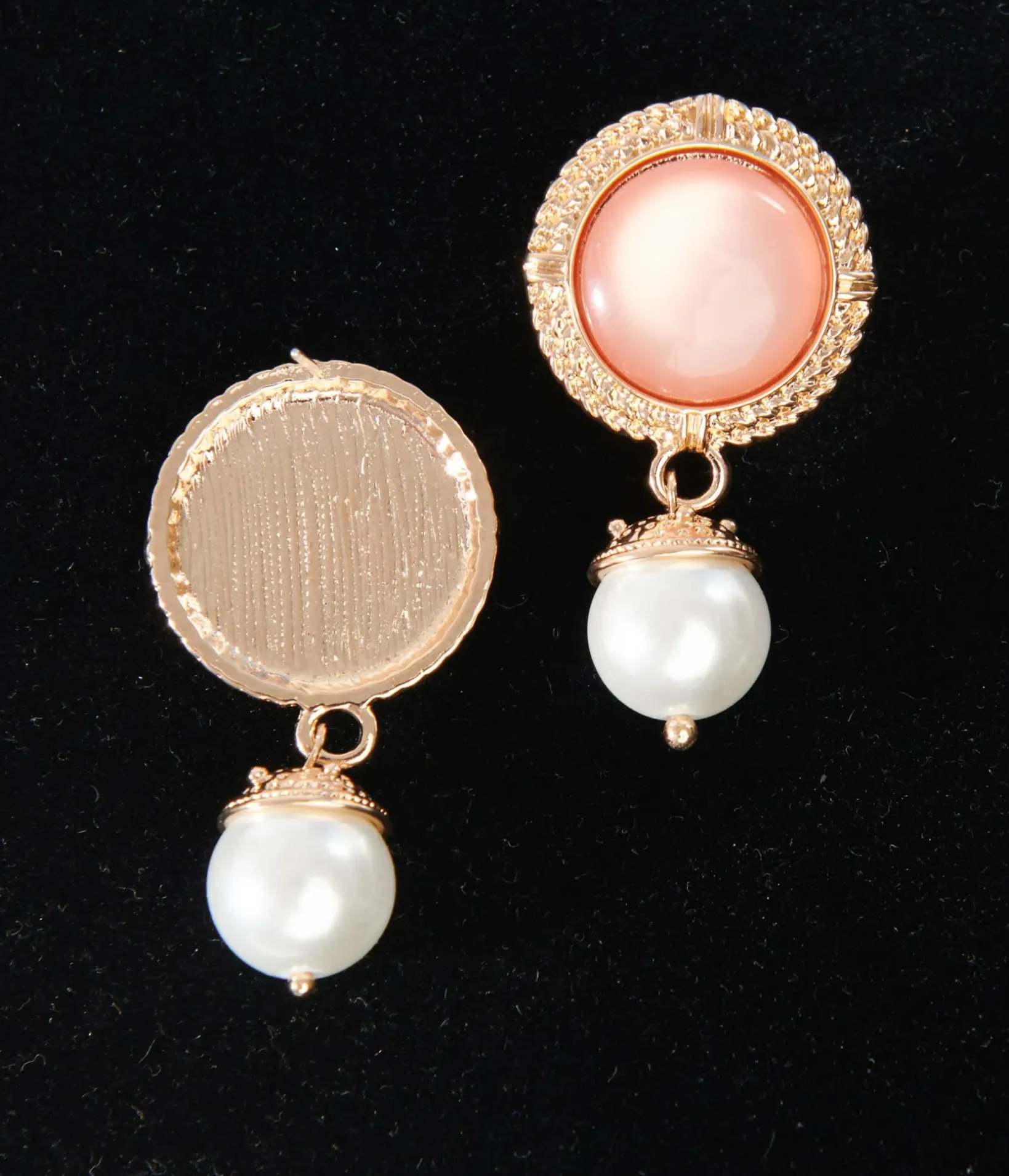 Unique Vintage Special Occasion|Work Wear>1920s Pink Pearl Art Deco Earrings