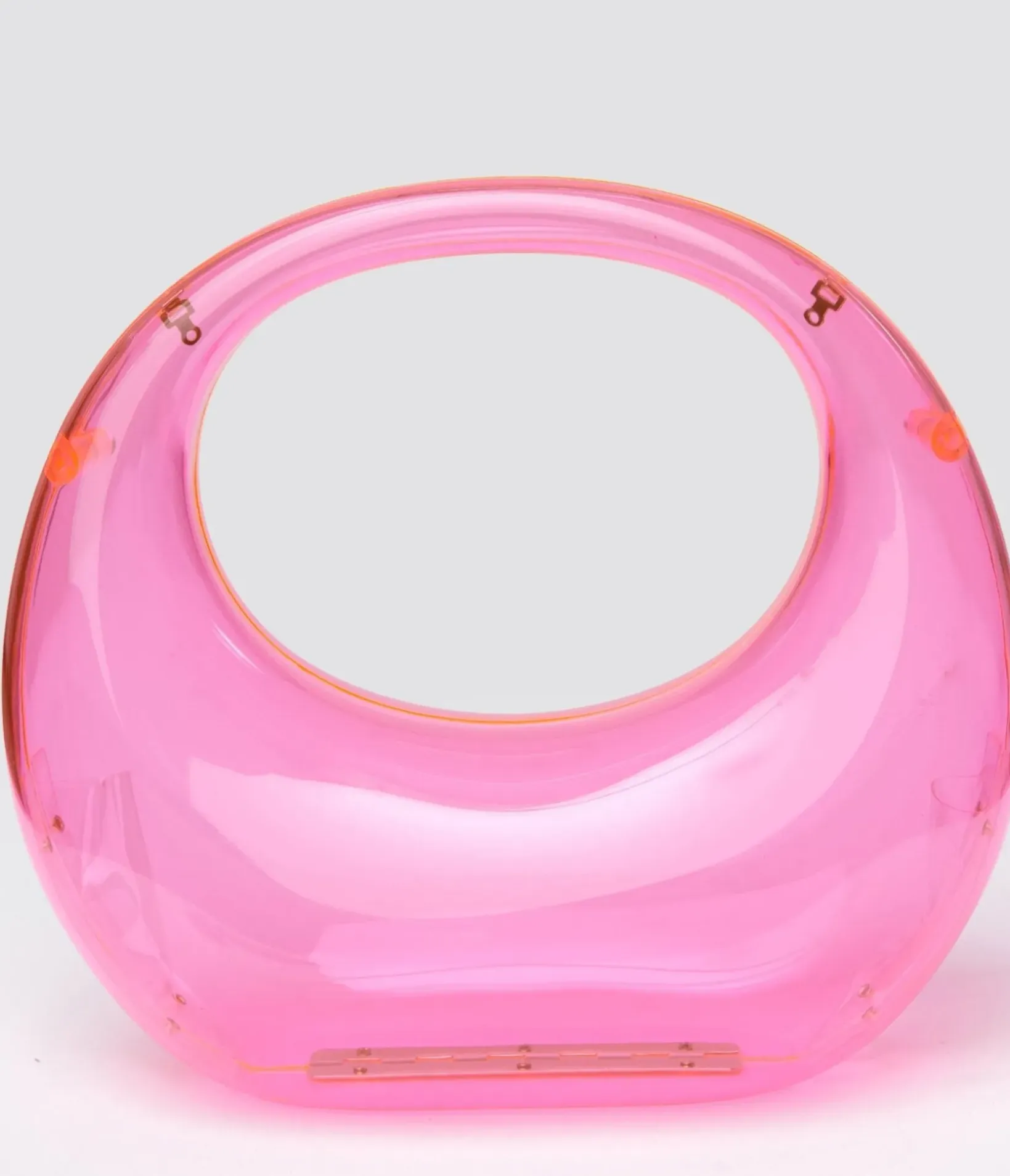 Unique Vintage All Things Pink|Novelty Bags>1960s Pink Transparent Bess Crossbody Evening Bag