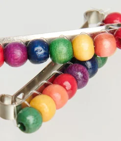 Unique Vintage Pride|Hair Clips>1980s Rainbow Beaded Barrette Set
