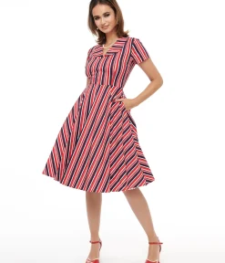 Unique Vintage Fit & Flare|Pocket Dresses><noscript><img width=
