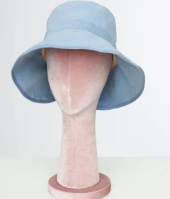Unique Vintage Summer Vacation>1950s Sky Blue Bow Hat