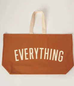 Unique Vintage Tote Bags>Tan Everything Tote Bag