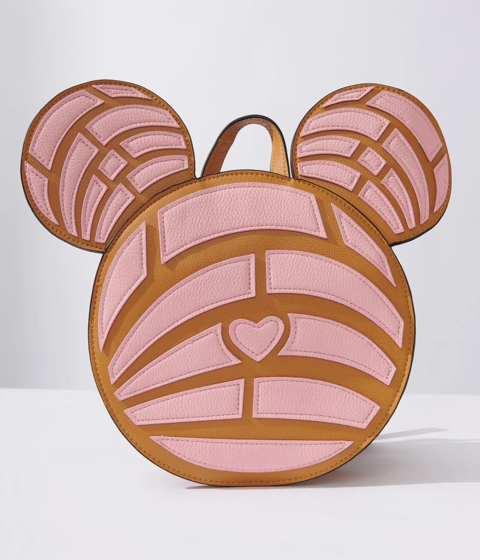 Unique Vintage All Things Pink|Novelty Bags>Tan & Pink Concha Mouse Mini Backpack