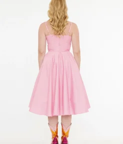 Unique Vintage Swing|Pocket Dresses>Tatyana 1950s Candy Pink Peggy Swing Dress