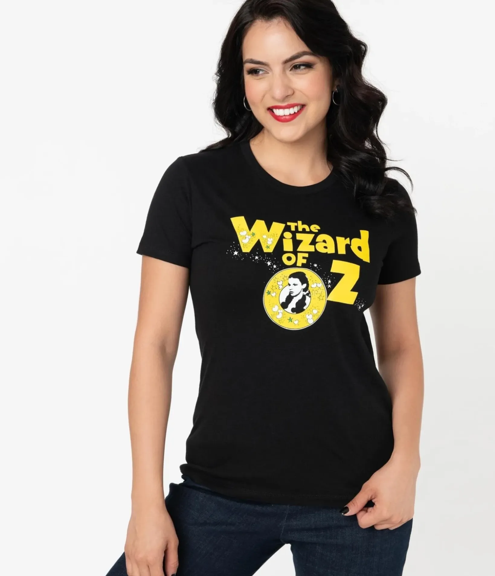 Unique Vintage Graphic Tees>The Wizard Of Oz x Retro Logo Fitted Tee