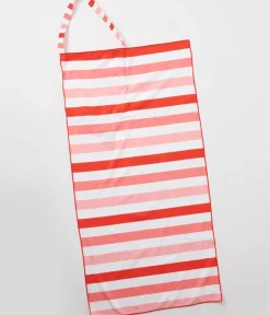 Unique Vintage All Things Pink|Tote Bags>Think Pink Striped 2 In 1 Towel Tote Bag