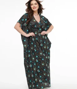 Unique Vintage Maxi|Caftans>Tim Burton's The Nightmare Before Christmas by Black Celestial Nightmare Before Christmas Caftan Dress