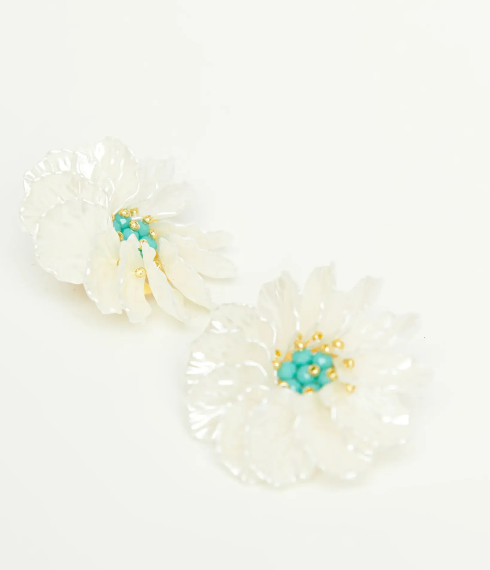 Unique Vintage Earrings>Turquoise Daisy Earrings