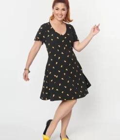Unique Vintage Fit & Flare|Pocket Dresses><noscript><img width=