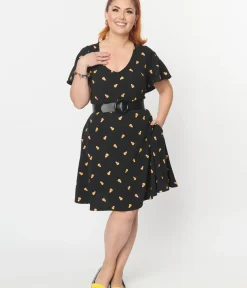 Unique Vintage Fit & Flare|Pocket Dresses><noscript><img width=