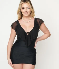 Unique Vintage One Piece Swim|All Things Black><noscript><img width=