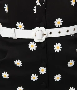 Unique Vintage Rompers & Jumpsuits|All Things Black>Daisy Print Patsy Romper