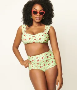 Unique Vintage Swim Tops|Two Piece Swim><noscript><img width=