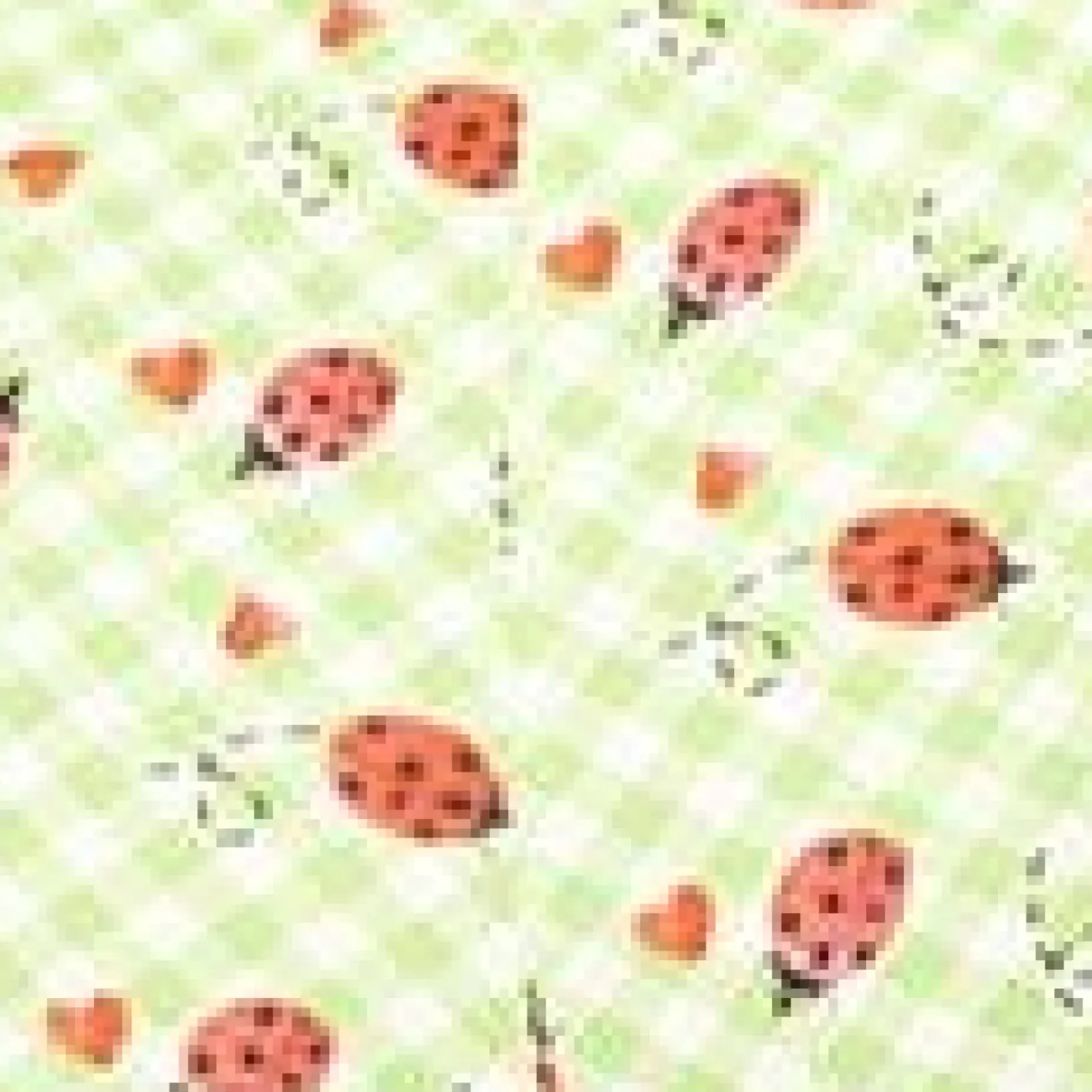 Unique Vintage Swim Tops|Two Piece Swim>Green Gingham & Ladybug Print Ruched & Ready Swim Top