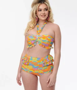 Unique Vintage Swim Tops|Two Piece Swim><noscript><img width=