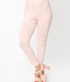 Unique Vintage All Things Pink>Light Pink High Waist Melody Pants