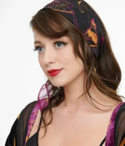 Unique Vintage All Things Black>Mystical Icons Hair Scarf