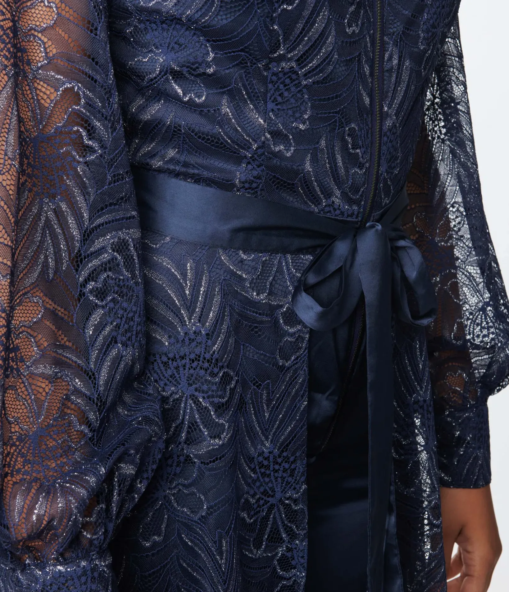 Unique Vintage Rompers & Jumpsuits>Navy Sparkle Lace Jumpsuit & Skirt Overlay