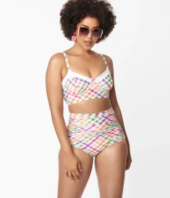 Unique Vintage Swim Tops|Two Piece Swim><noscript><img width=