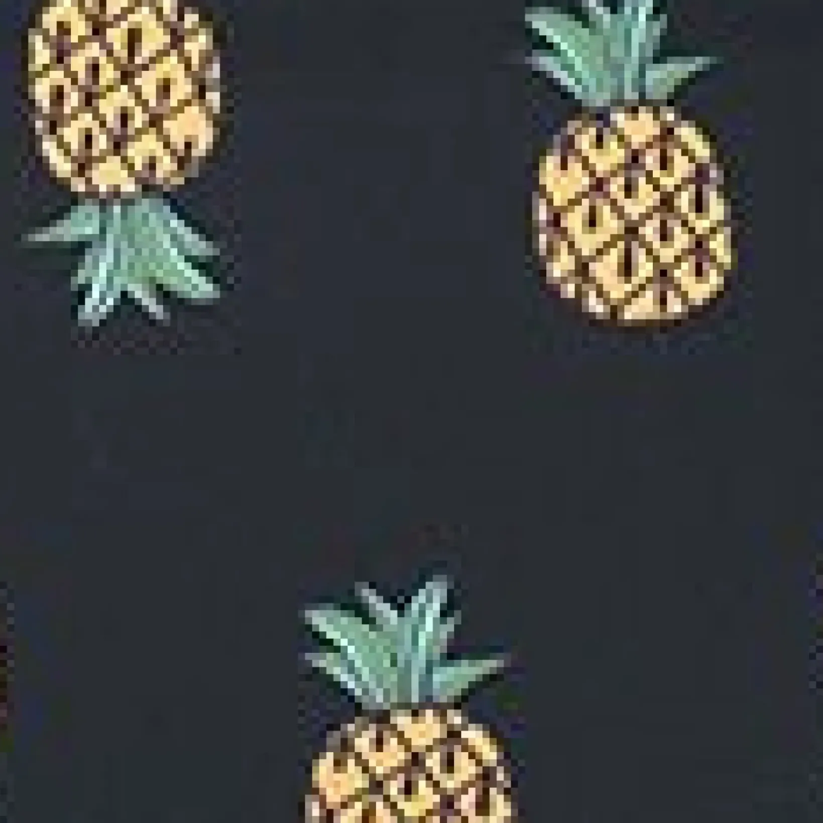 Unique Vintage Two Piece Swim|Swim Bottoms>Plus Size Black & Pineapple Print Alice Swim Skirt