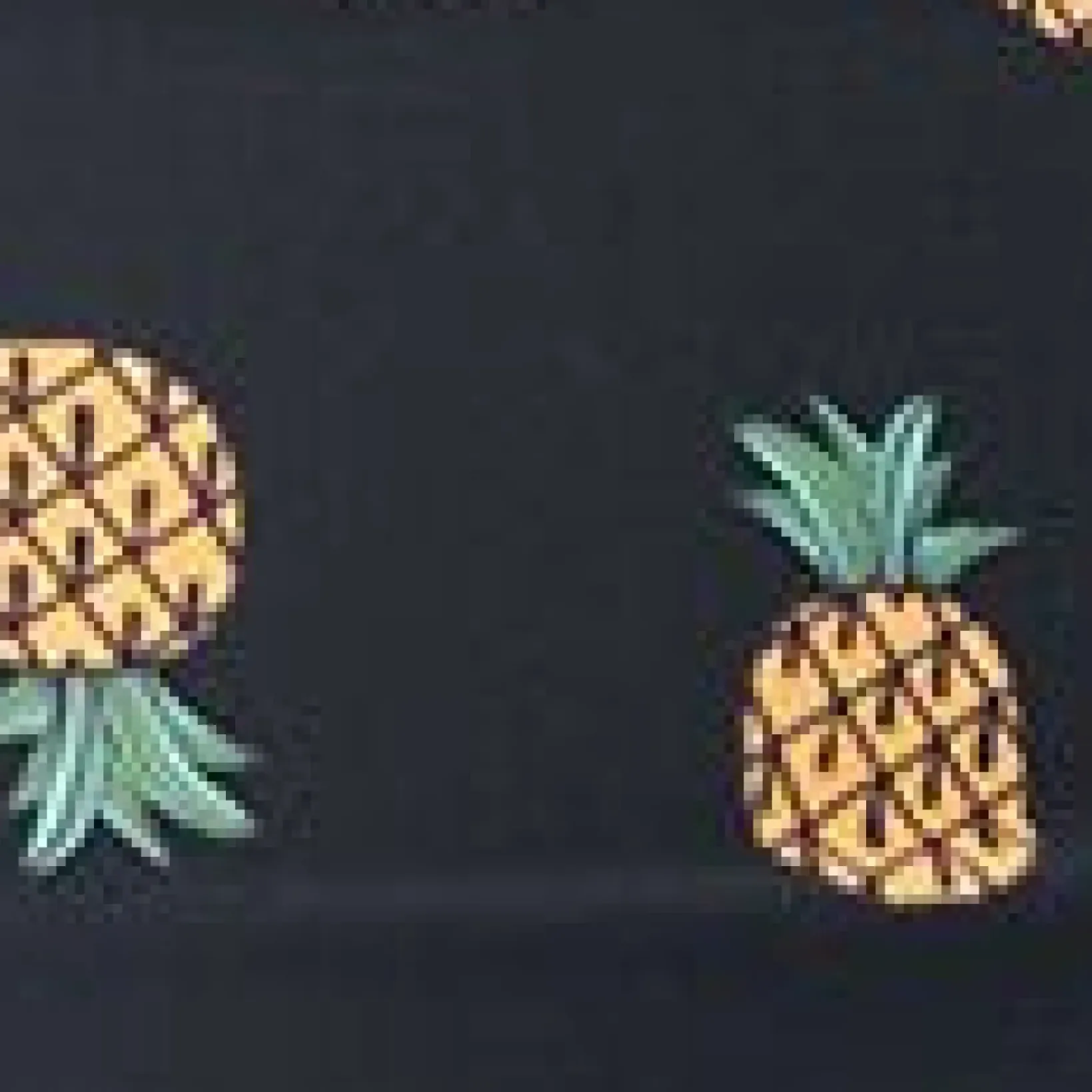 Unique Vintage Two Piece Swim|Swim Tops>Plus Size Black & Pineapple Print Totally Tied Up Swim Top