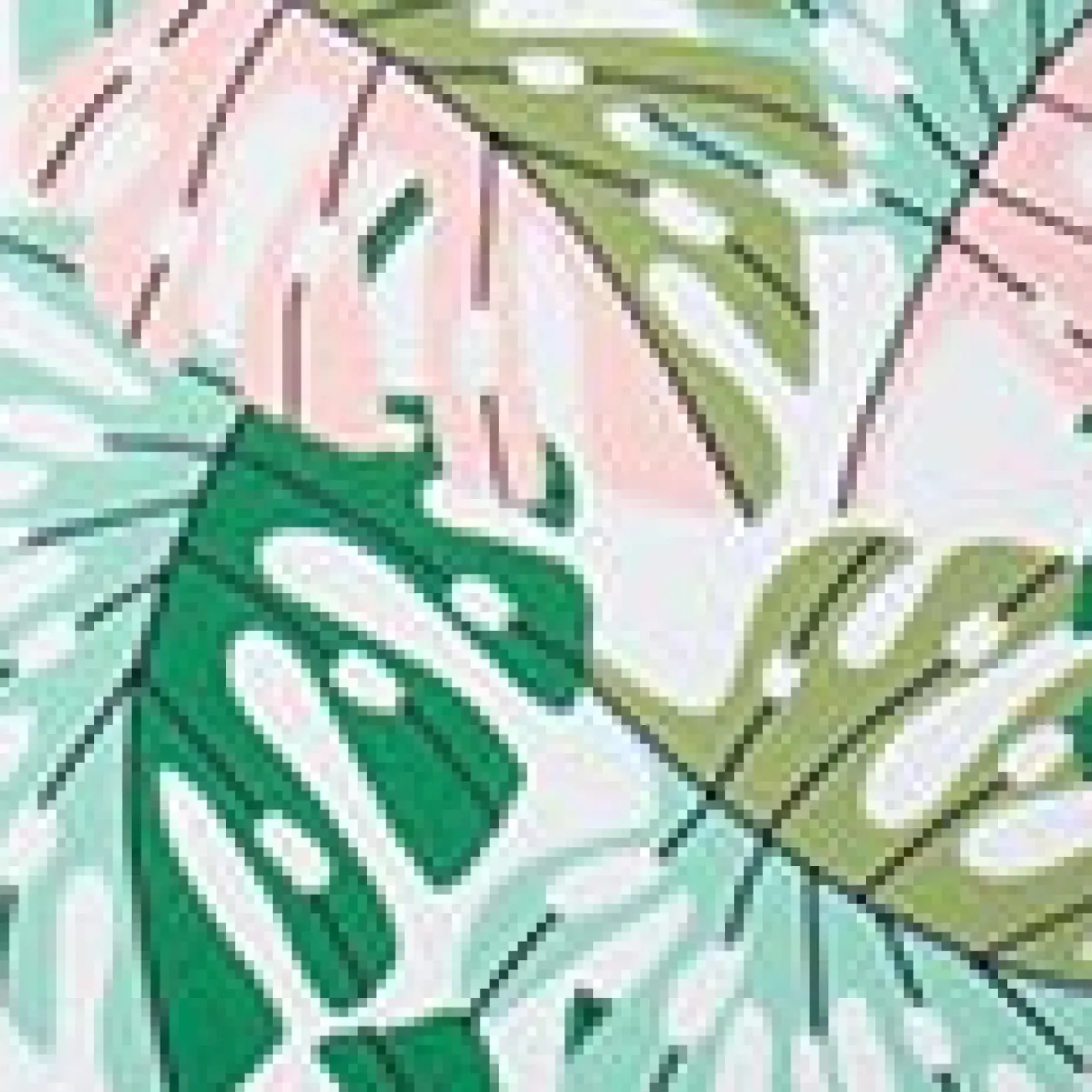Unique Vintage Two Piece Swim|Swim Bottoms>Plus Size Green Monstera Print Daphne Swim Bottoms