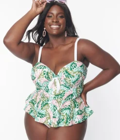 Unique Vintage Two Piece Swim|Swim Tops><noscript><img width=