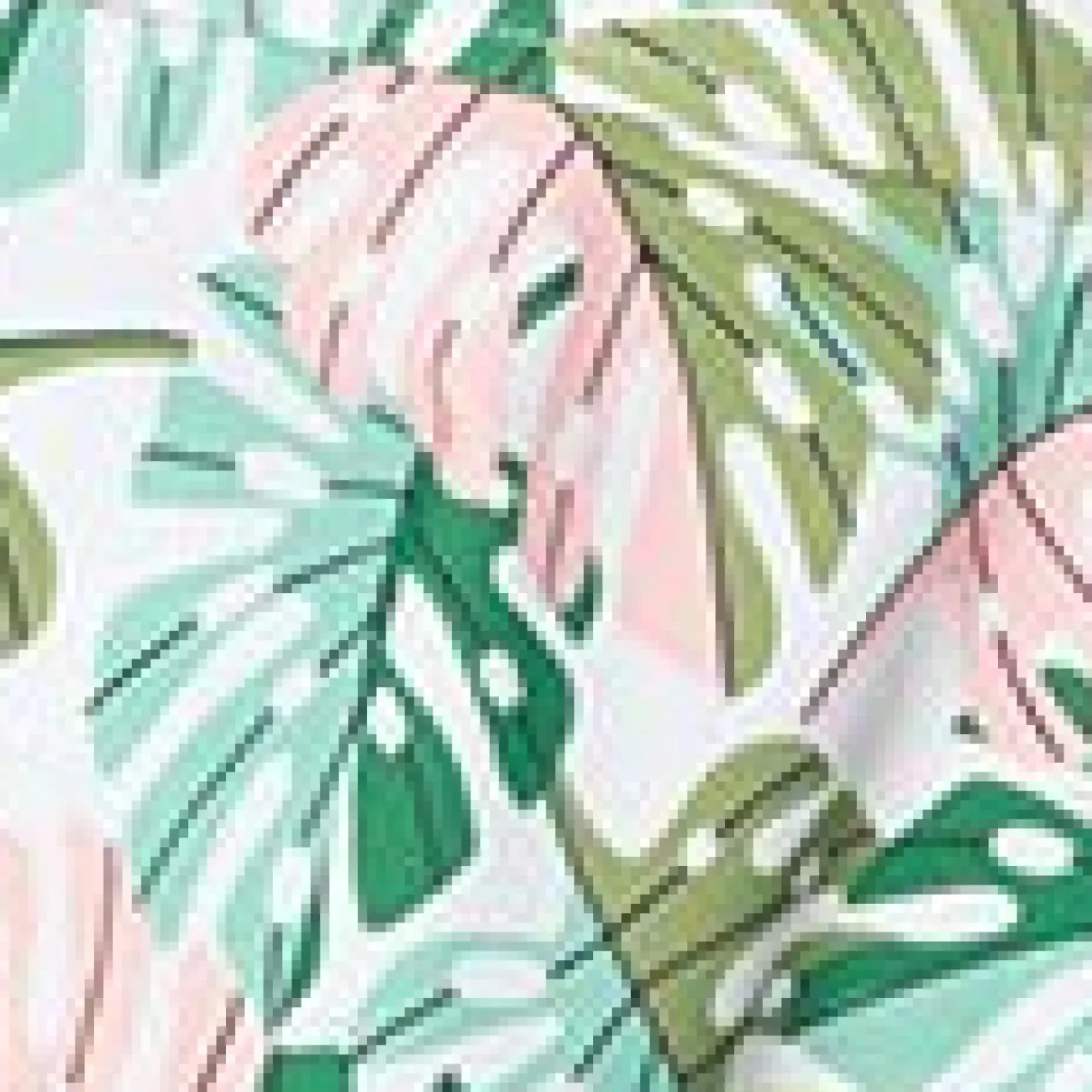 Unique Vintage Two Piece Swim|Swim Tops>Plus Size Green Monstera Print Solana Tankini Swim Top