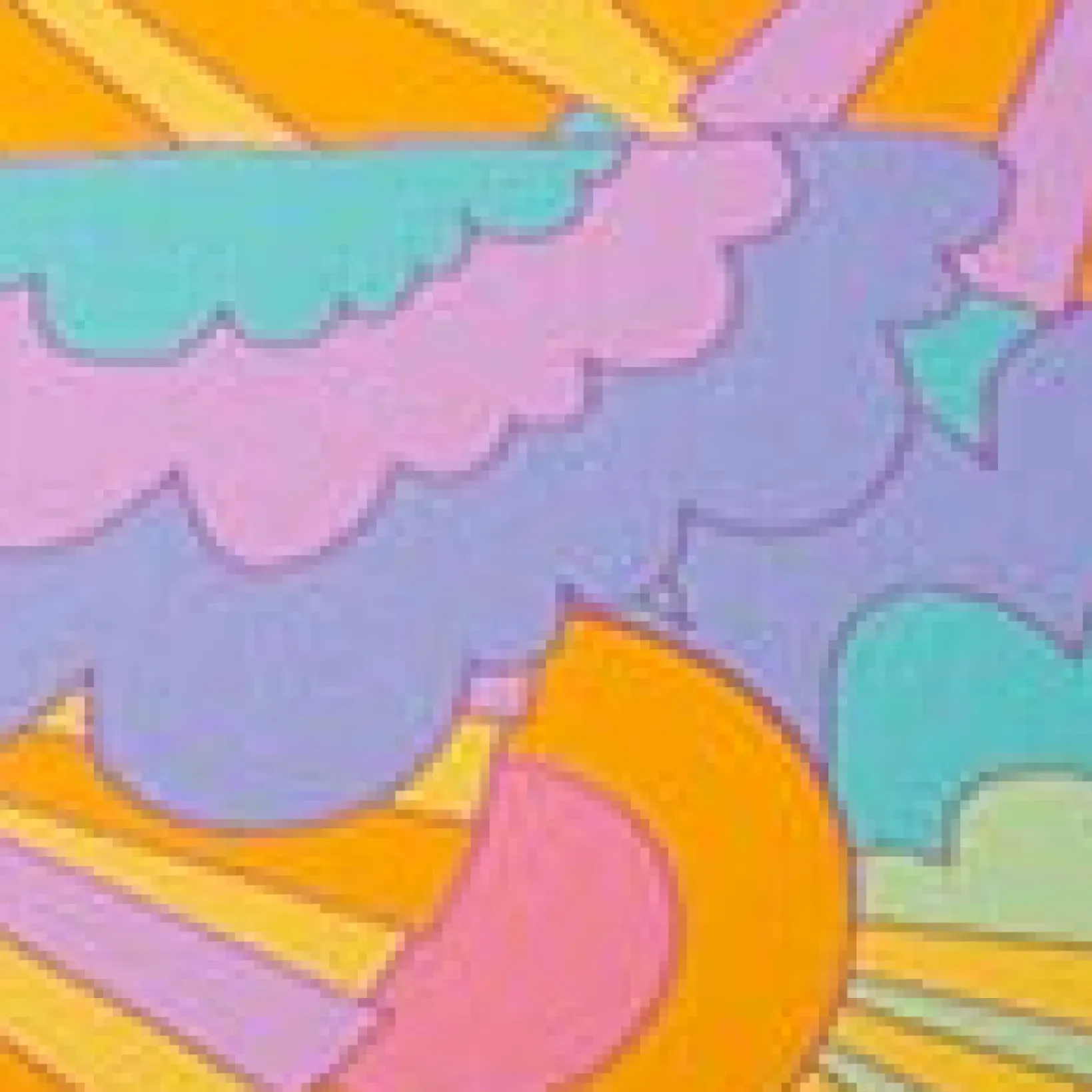Unique Vintage Two Piece Swim|Swim Tops>Plus Size Happy Groovy Rainbow Twist Front Halter Swim Top
