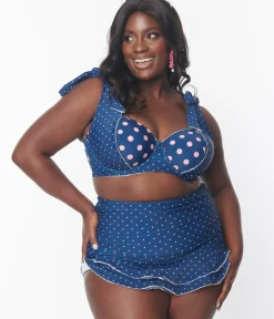 Unique Vintage Two Piece Swim|Swim Tops><noscript><img width=