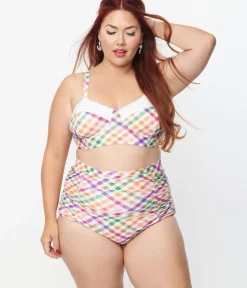 Unique Vintage Two Piece Swim|Swim Tops><noscript><img width=