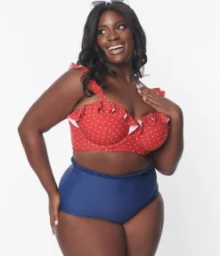 Unique Vintage Two Piece Swim|Swim Tops><noscript><img width=
