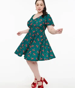 Unique Vintage Fit & Flare|Pocket Dresses><noscript><img width=